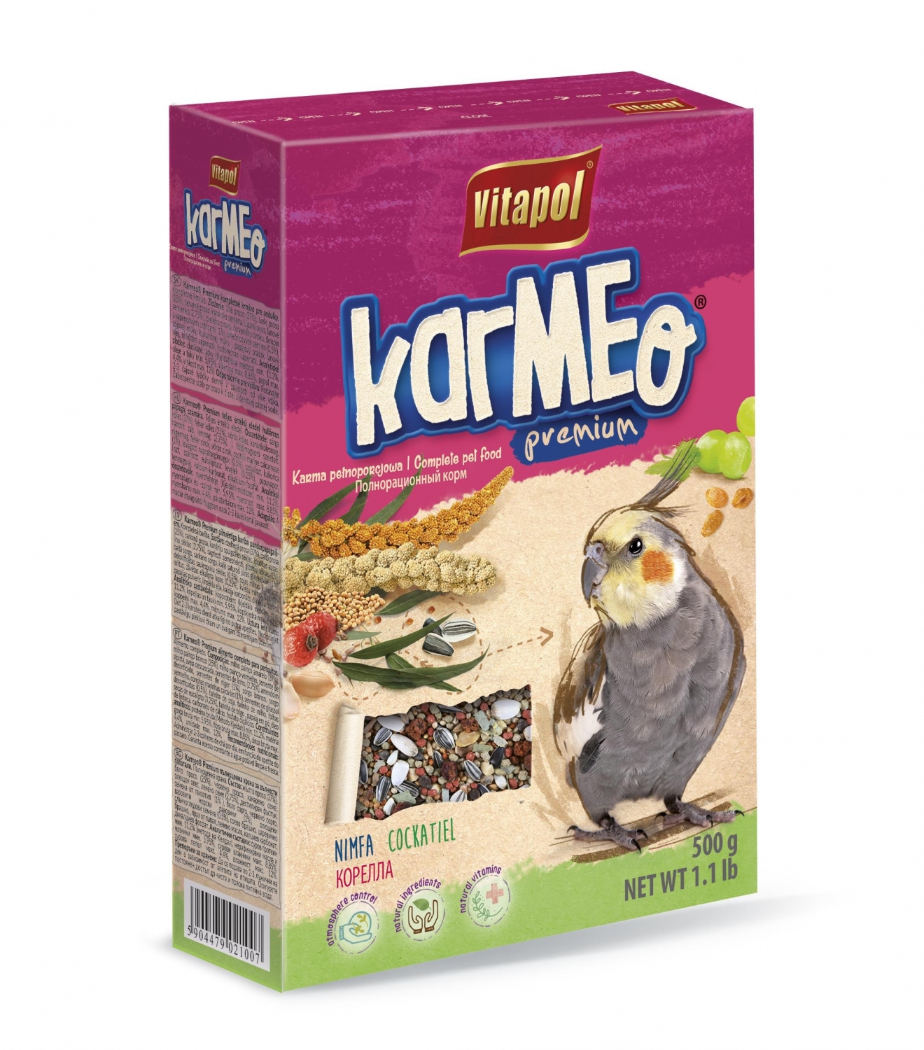 STANDARD carton complete food for cockatiel 500g