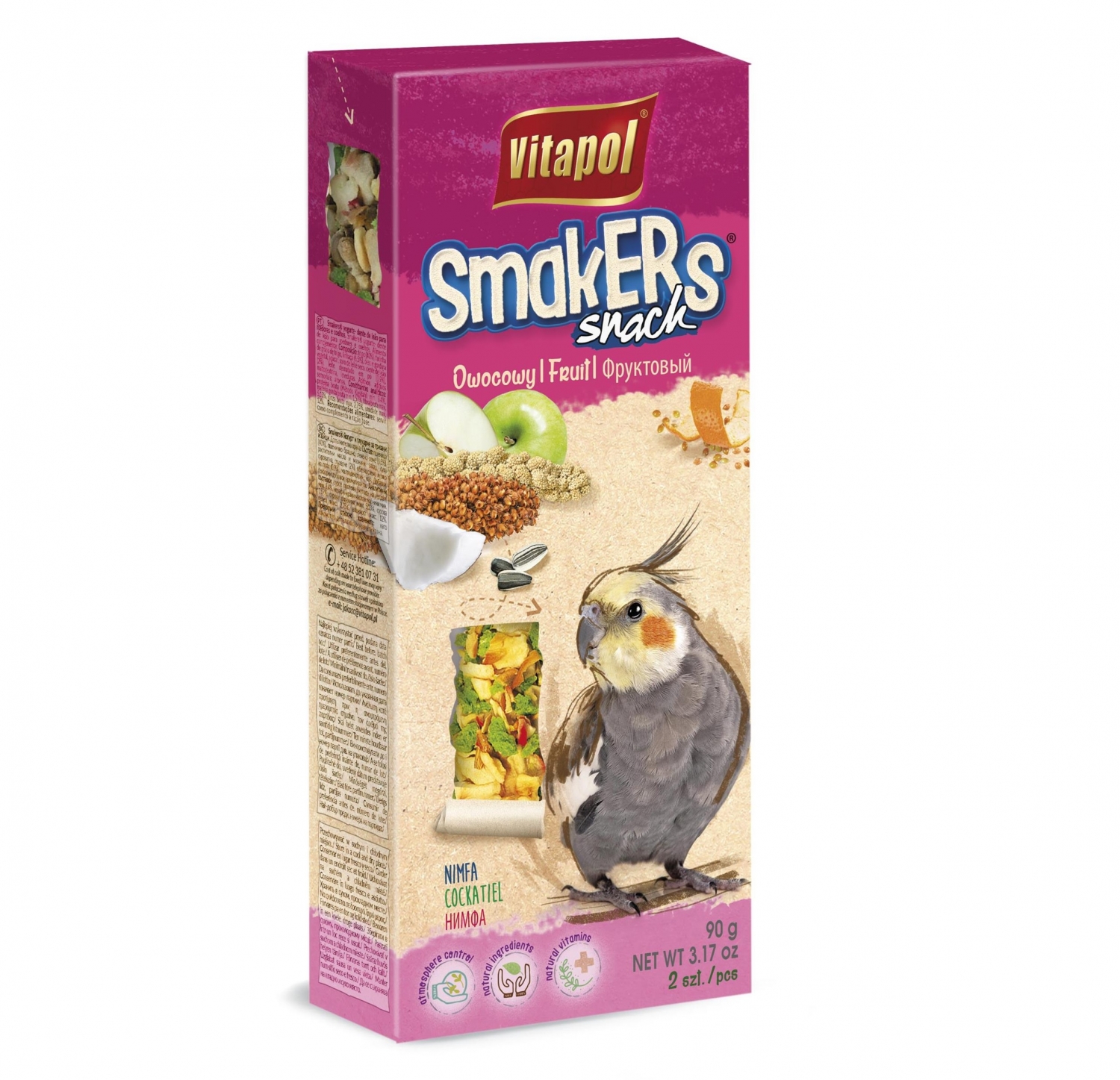 STANDARD Smakers fruit for cockatiel 2pcs 90g