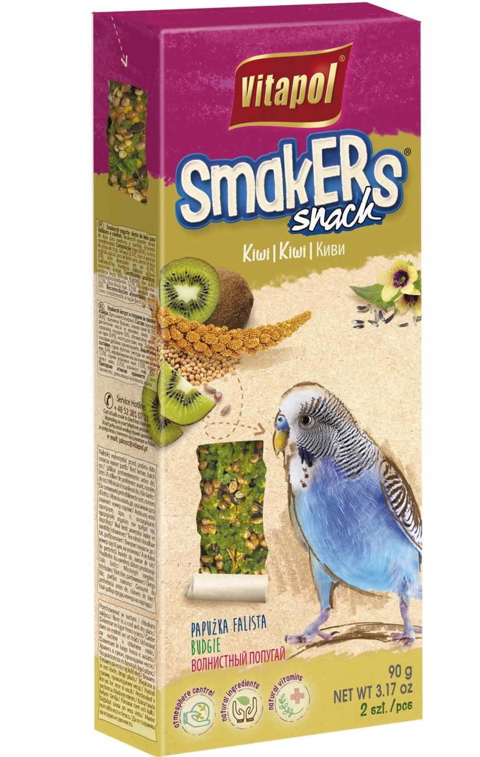 STANDARD Smakers kiwi for budgie 2pcs 90g