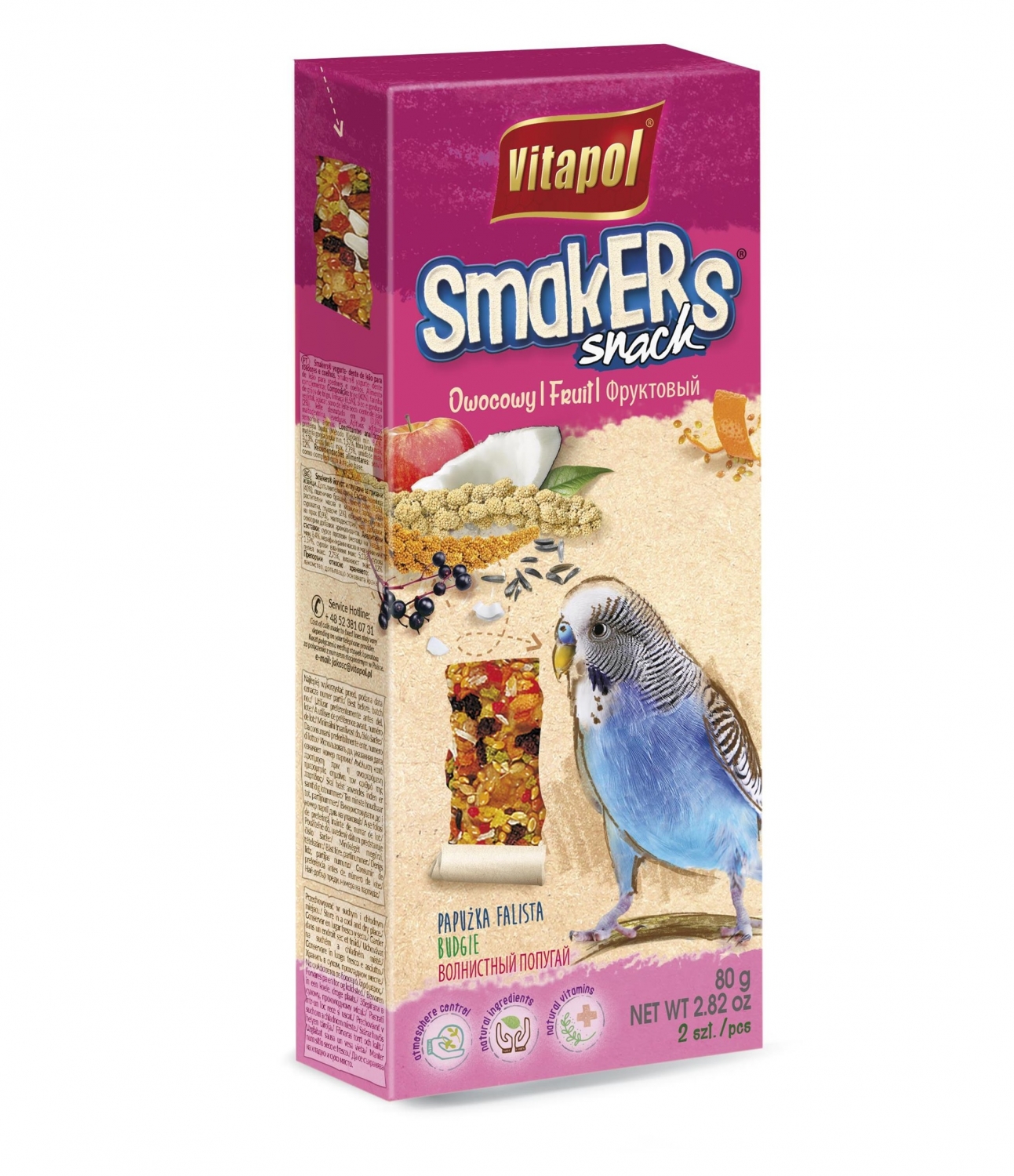 STANDARD Smakers fruit for budgie 2pcs 90g