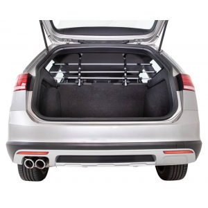 Car dog grid, with head rest fixation, width: 96–163 cm height: 34–48 cm, silver/black