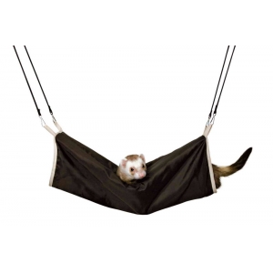 Cuddly tunnel, hanging, ferrets, ø 20 × 45 cm, brown/beige