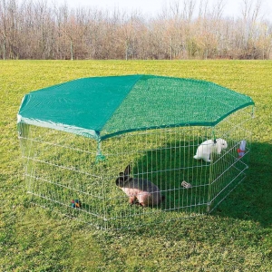 natura outdoor run with safety net, metal, ø 210 × 75 cm