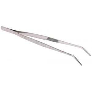 Feeding tweezers, angled, 30 cm