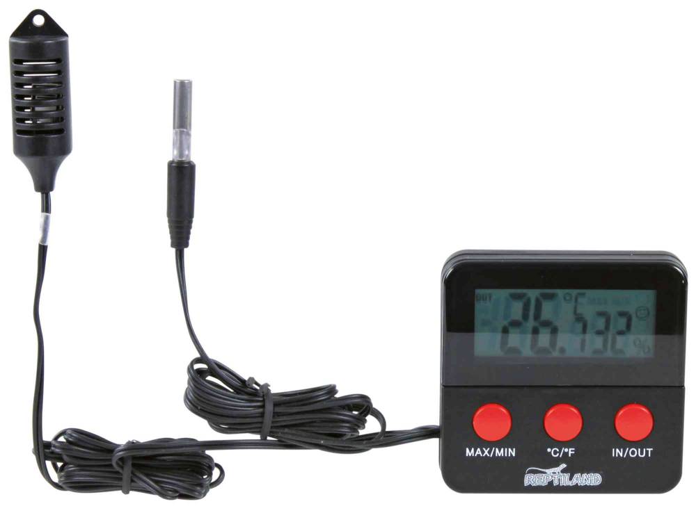 Digital thermo-/hygrometer with remote sensor, 6 × 6 cm