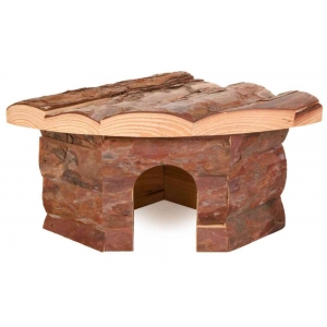 Jesper corner house, hamsters, bark wood, 21 × 10 × 15 cm