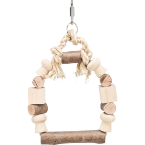 Arch swing with colourful blocks, wood, 20 × 29 cm