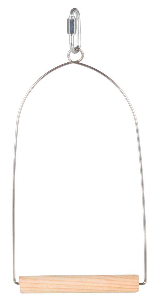 Arch swing, wire/wood, 10 × 22 cm