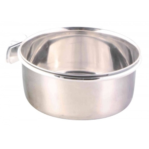 Bowl, stainless steel, with holder for screw fixing, 600 ml/ø 12 cm