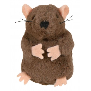 Mole with microchip, plush, catnip, 5 cm