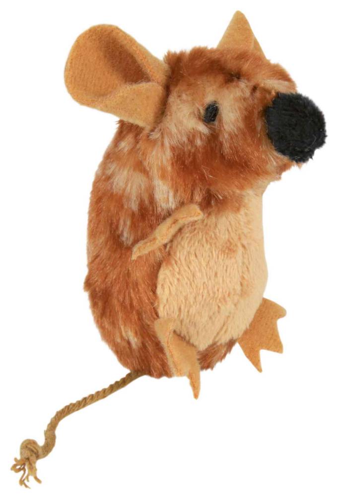 Mouse with microchip, plush, catnip, 8 cm