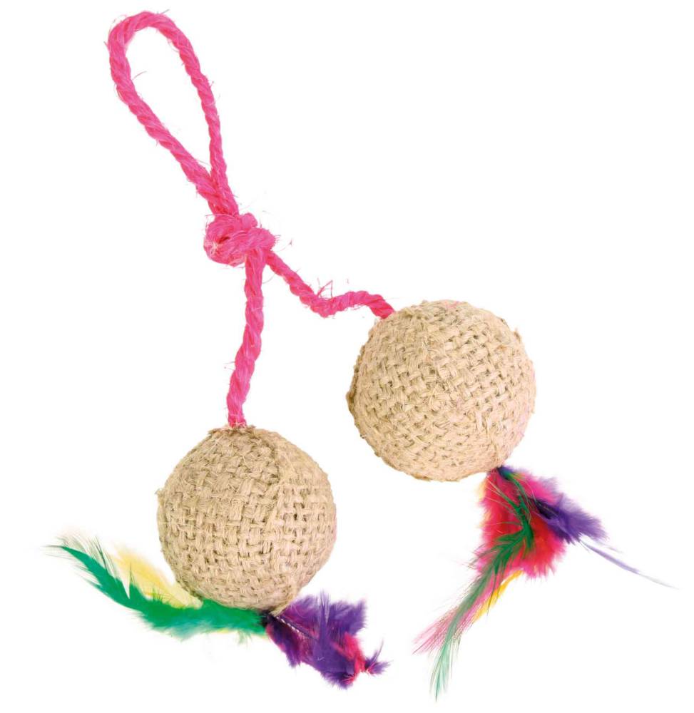 Kassi mänguasi Jute-Balls 4,5cm.