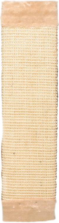 Scratching board, sisal rug/plush, catnip, 15 × 62 cm, natural/beige