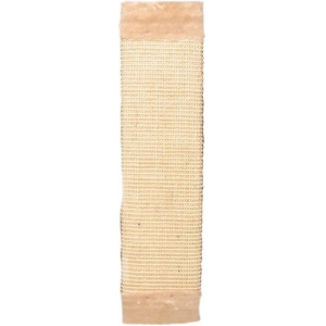 Scratching board, sisal rug/plush, catnip, 15 × 62 cm, natural/beige