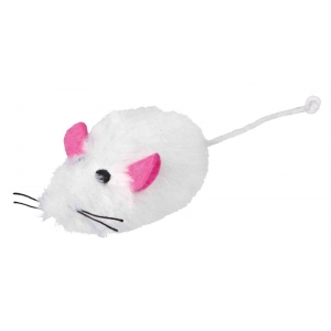 Mouse, longhair plush, catnip, 9 cm, sorted