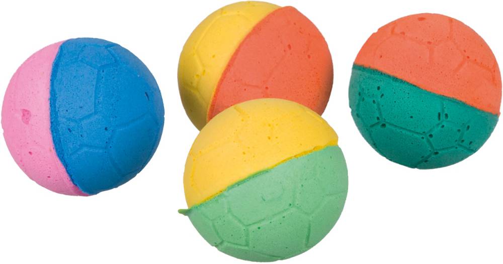 Kassi mänguasi Soft balls foam rubber 4,3cm 4tk