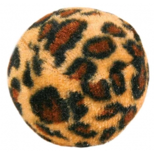 Set of balls with leopard print, plush, ø 4 cm, 4 pcs.