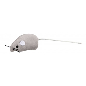 Mouse, plush, catnip, 5 cm, bulk, grey