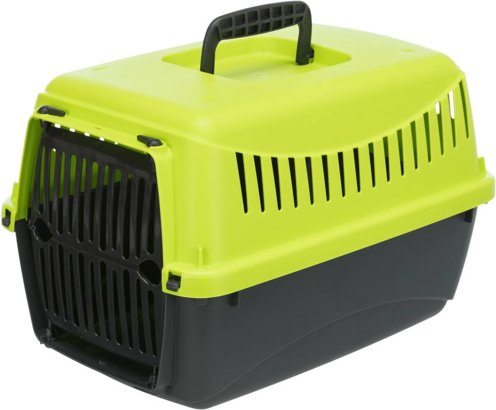 Capri XXS transport box, XXS: 26 x 25 x 39 cm, anthracite/green