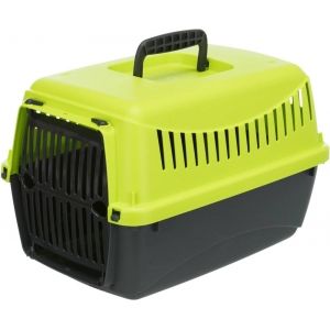 Capri XXS transport box, XXS: 26 x 25 x 39 cm, anthracite/green