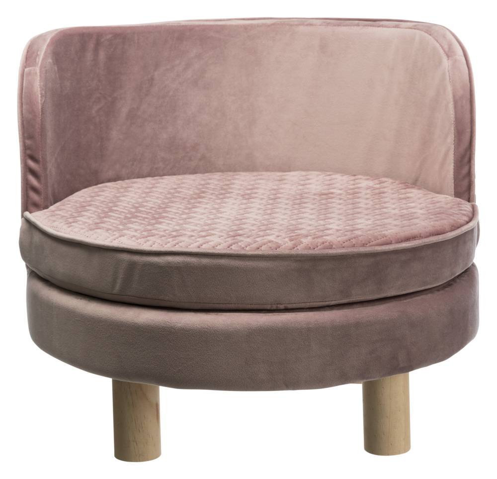 Livia sofa, round, ø 48 × 40 cm, antique pink