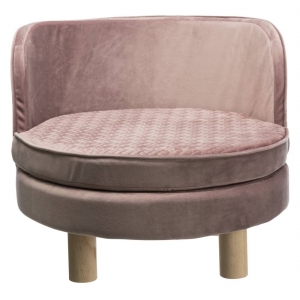 Livia sofa, round, ø 48 × 40 cm, antique pink