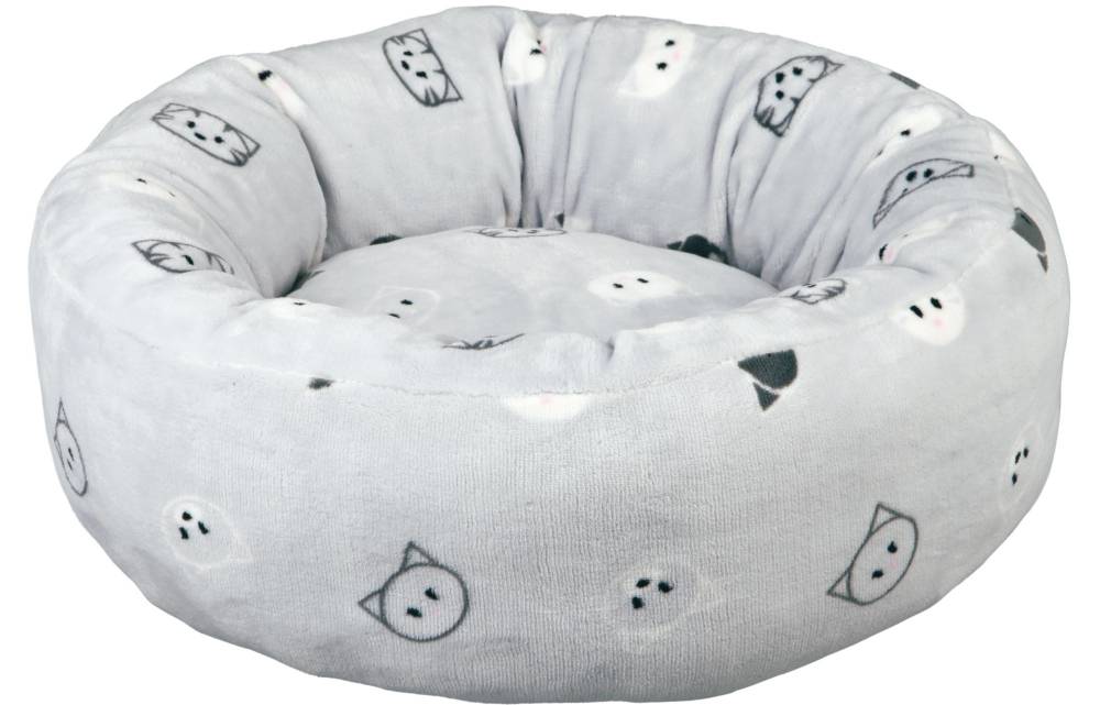 Mimi bed, round, ø 50 cm, light grey