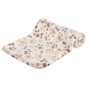 Lingo blanket, soft fleece, 75 × 50 cm, white/beige