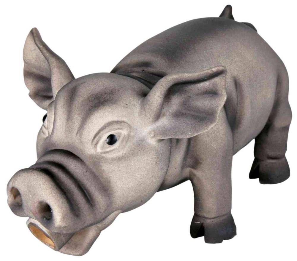 Pig, animal sound, latex/polyester fleece, 17 cm