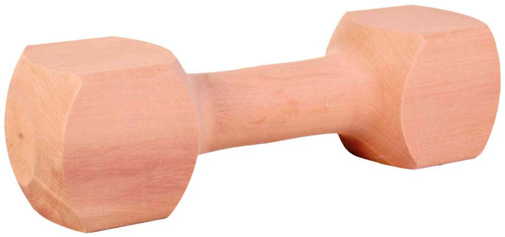 Wooden retrieving dumbbell, angular, 23 cm, approx. 400 g