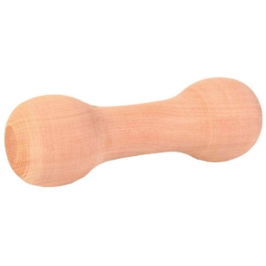 Wooden retrieving dumbbell, rounded, 15 cm, approx. 125 g