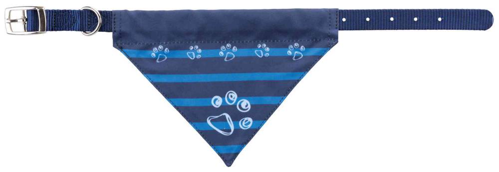 Nylon collar with neckerchief, XS: 19–24 cm/10 mm, indigo