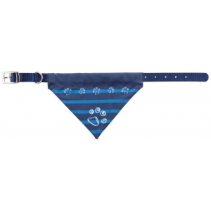 Nylon collar with neckerchief, XS: 19–24 cm/10 mm, indigo