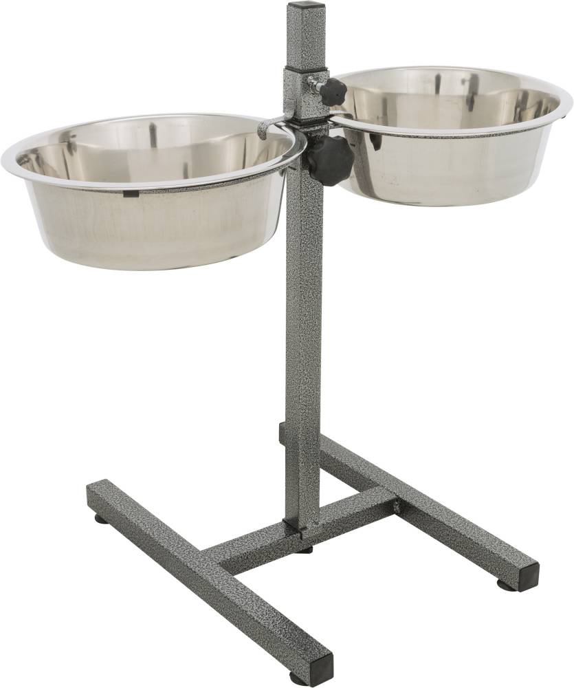 Dog bar, stainless steel/metal, 2 × 2.8 l/ø 24 cm