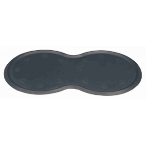 Place mat, natural rubber, 45 × 25 cm, dark grey