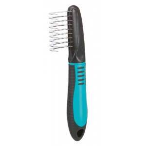 Fur detangler, serrated edge, plastic/metal, 19 cm