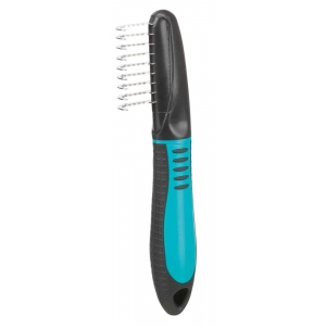 Fur detangler, serrated edge, plastic/metal, 18 cm