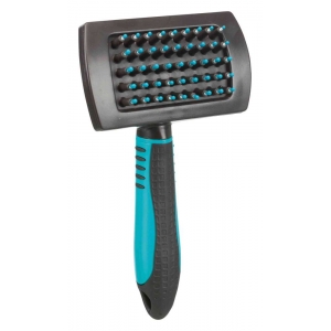 Care brush, plastic/plastic bristles, 10 × 17 cm