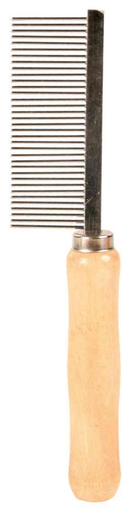 Comb, medium, wood/metal prongs, 18 cm