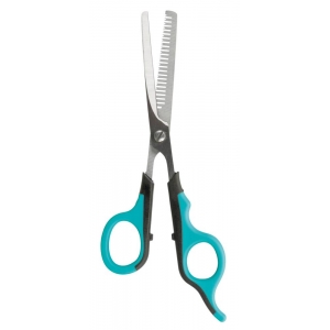 Thinning scissors, one-sided, plastic/stainl. steel, 16 cm