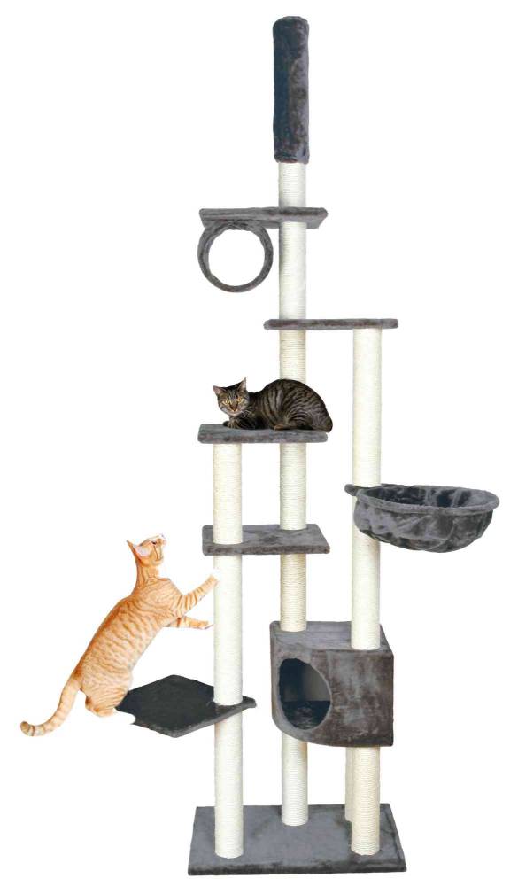 Madrid scratching post, floor to ceiling, 245–270 cm, platinum grey