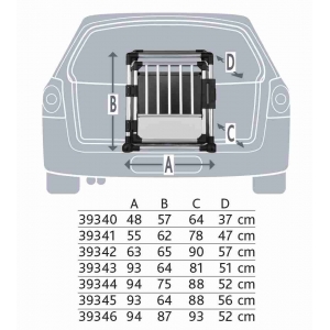 Transportbox, aluminium, L–XL: 94 x 75 x 88 cm, silver/light grey