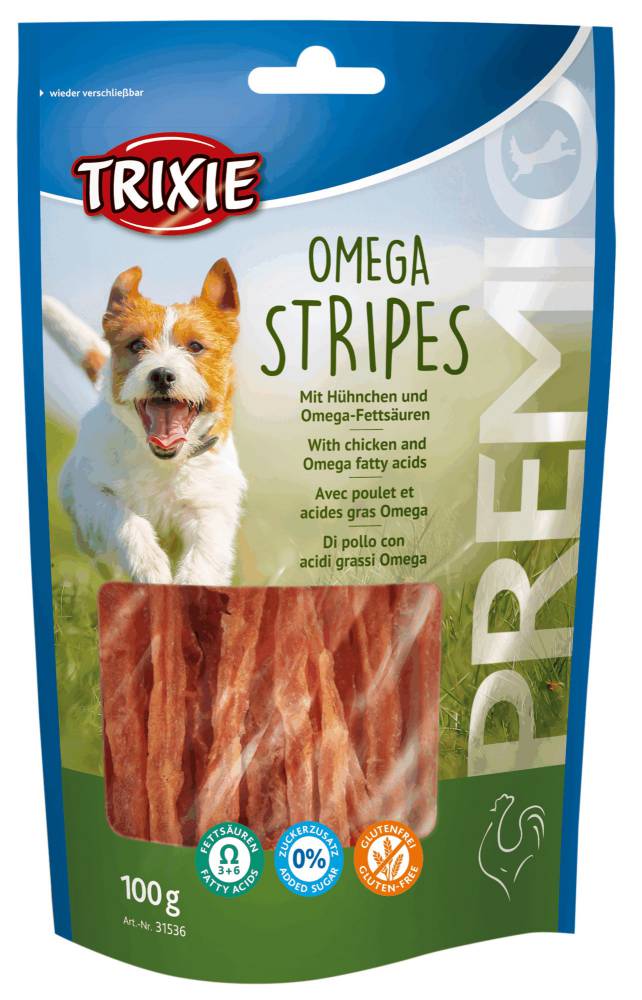 PREMIO Omega Stripes, chicken, 100 g