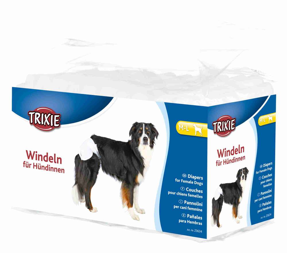 Diapers for female dogs, M–L: 36–52 cm, 12 pcs.