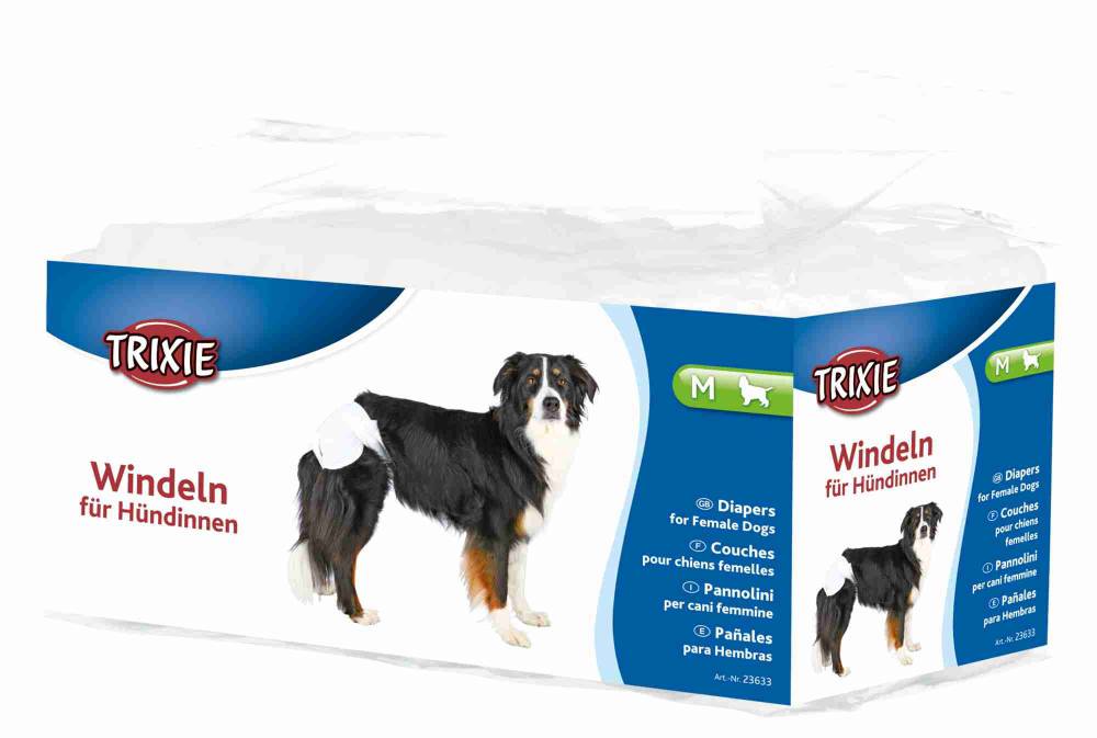 Diapers for female dogs, M: 32–48 cm, 12 pcs.