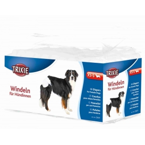 Diapers for female dogs, XS–S: 20–28 cm, 12 pcs.