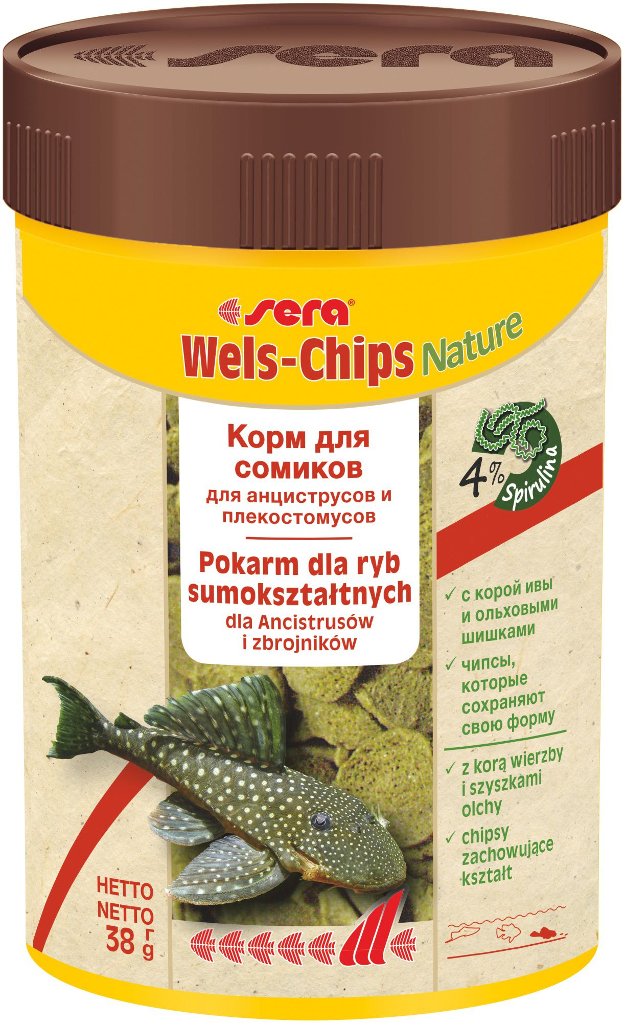 Sera Wels- Chips Nature100ml/38g