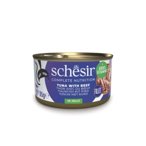 Schesir tuunikala + loomafilee želees 85g, märgtoit kassidele