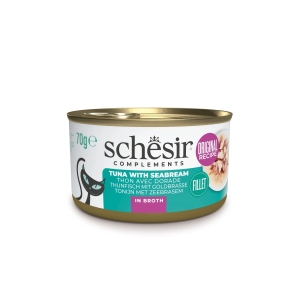 Schesir tuunikala + merikoger puljongis 70g, märgtoit kassidele