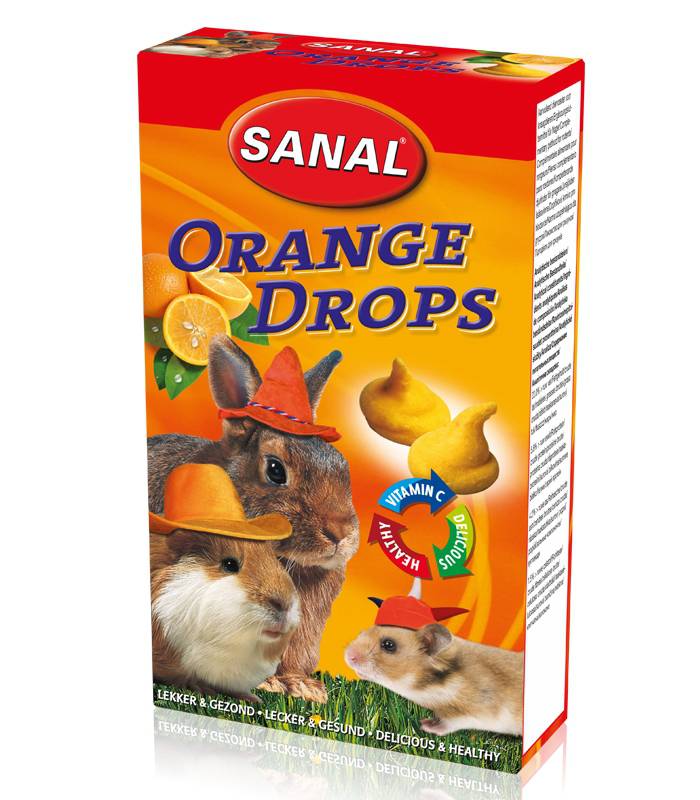 SANAL när. Orange Drops/tropsid apelsiniga 45g